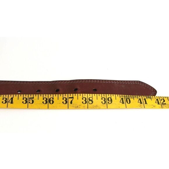 Columbia BROWN GENUINE LEATHER 1 3/8"Wd STITCH CASUAL DRESS MEN'S BELT 36 (G83 - Picture 13 of 15